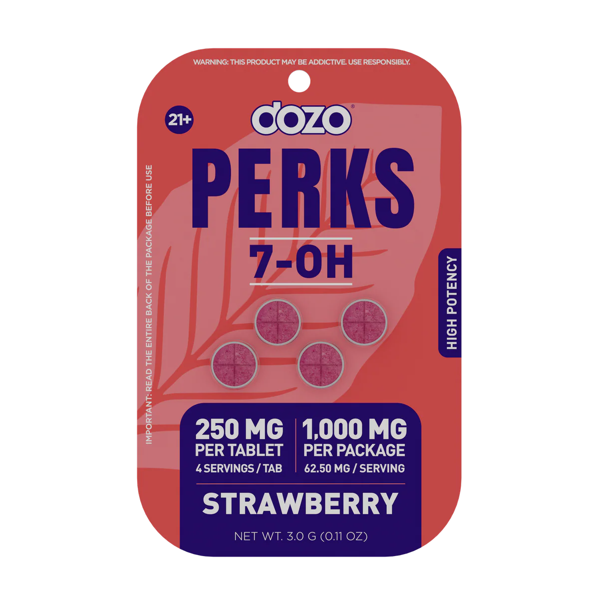 perks-4ct250-strawberry-card Dozo PERKS 7-OH High Potency